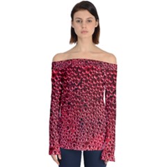 Drops Water Drops Trypophobia Off Shoulder Long Sleeve Top by Salmanaz77