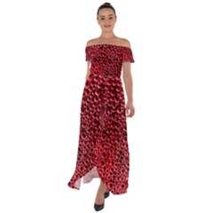 Drops Water Drops Trypophobia Off Shoulder Open Front Chiffon Dress