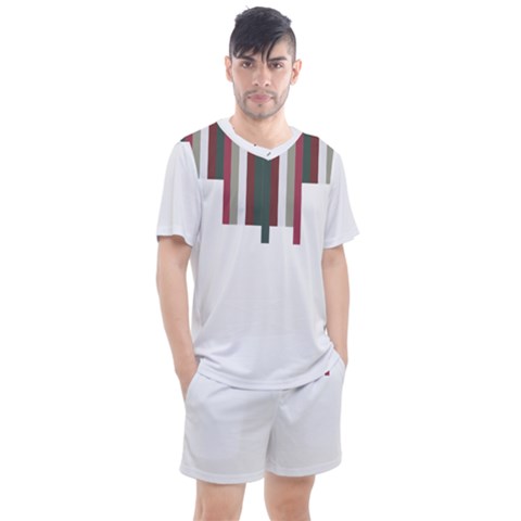 Linear Dance Print Men s Mesh T-shirt And Shorts Set by dflcprintsclothing