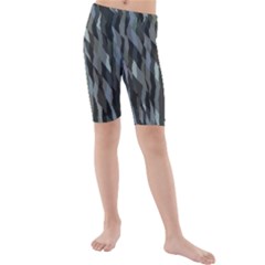 Intricate Camo Print Design Bk Kids  Mid Length Swim Shorts by dflcprintsclothing