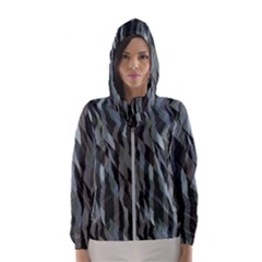 Intricate Camo Print Design Bk Women s Hooded Windbreaker