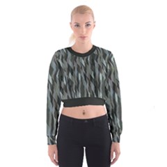 Intricate Camo Print Design Bk Cropped Sweatshirt