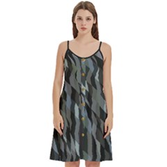 Intricate Camo Print Design Bk Women s Spaghetti Strap Pullover Cami Dress by dflcprintsclothing