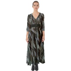 Intricate Camo Print Design Bk Button Up Boho Maxi Dress by dflcprintsclothing