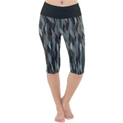 Intricate Camo Print Design Bk Lightweight Velour Cropped Yoga Leggings by dflcprintsclothing