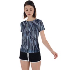 Intricate Camo Print Design Bk Back Circle Cutout Sports T-shirt by dflcprintsclothing