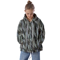 Intricate Camo Print Design Bk Kids  Oversized Hoodie