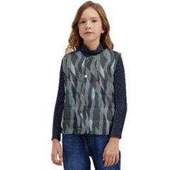 Intricate Camo Print Design Bk Kid s Button Up Puffer Vest	