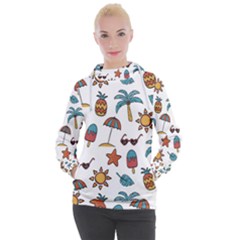 Summer Pineapple Fruit Tropical Women s Hooded Pullover