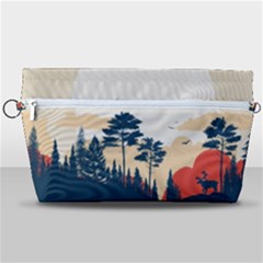 Summer Lake Forest Sunset Deer Water Handbag Organizer by Grandong