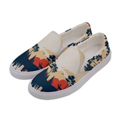 Summer Lake Forest Sunset Deer Water Women s Canvas Slip Ons by Grandong