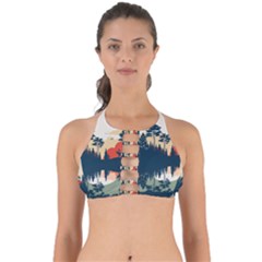 Summer Lake Forest Sunset Deer Water Perfectly Cut Out Bikini Top by Grandong