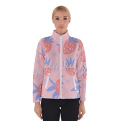 July Summer Strawberry Pink Berry Women s Bomber Jacket