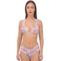 July Summer Strawberry Pink Berry Double Strap Halter Bikini Set View1