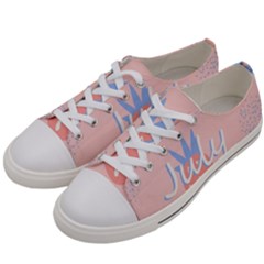 July Summer Strawberry Pink Berry Women s Low Top Canvas Sneakers by Grandong