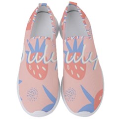 July Summer Strawberry Pink Berry Men s Slip On Sneakers by Grandong