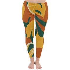 Lemon Citrus Fruit Summer Painting Drawing Classic Winter Leggings