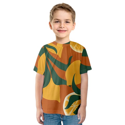 Lemon Citrus Fruit Summer Painting Drawing Kids  Sport Mesh T-shirt by Grandong