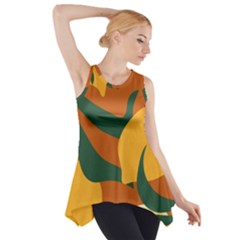 Lemon Citrus Fruit Summer Painting Drawing Side Drop Tank Tunic by Grandong