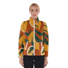 Lemon Citrus Fruit Summer Painting Drawing Women s Bomber Jacket