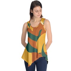 Lemon Citrus Fruit Summer Painting Drawing Sleeveless Tunic by Grandong