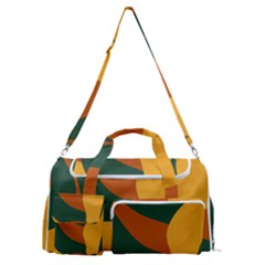 Lemon Citrus Fruit Summer Painting Drawing Sports Gym Duffle Bag With Shoe Compartment by Grandong