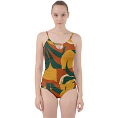 Lemon Citrus Fruit Summer Painting Drawing Cut Out Top Tankini Set by Grandong