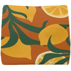 Lemon Citrus Fruit Summer Painting Drawing Seat Cushion by Grandong