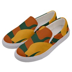 Lemon Citrus Fruit Summer Painting Drawing Men s Canvas Slip Ons by Grandong