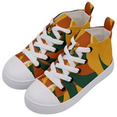 Lemon Citrus Fruit Summer Painting Drawing Kids  Mid-top Canvas Sneakers by Grandong