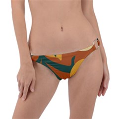 Lemon Citrus Fruit Summer Painting Drawing Ring Detail Bikini Bottoms by Grandong