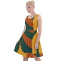 Lemon Citrus Fruit Summer Painting Drawing Knee Length Skater Dress View1