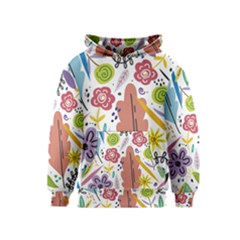 Summer Flowers Spring Background Kids  Pullover Hoodie