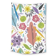 Summer Flowers Spring Background Large Tapestry