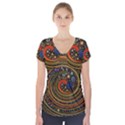 Swirl Vortex Emoji Cyclone Motion Art Short Sleeve Front Detail Top View1