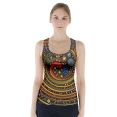 Swirl Vortex Emoji Cyclone Motion Art Racer Back Sports Top by Paksenen