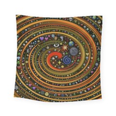 Swirl Vortex Emoji Cyclone Motion Art Square Tapestry (small)