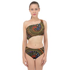 Swirl Vortex Emoji Cyclone Motion Art Spliced Up Two Piece Swimsuit