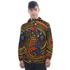 Swirl Vortex Emoji Cyclone Motion Art Men s Front Pocket Pullover Windbreaker