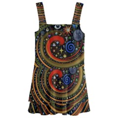 Swirl Vortex Emoji Cyclone Motion Art Kids  Layered Skirt Swimsuit