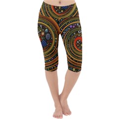 Swirl Vortex Emoji Cyclone Motion Art Lightweight Velour Cropped Yoga Leggings by Paksenen