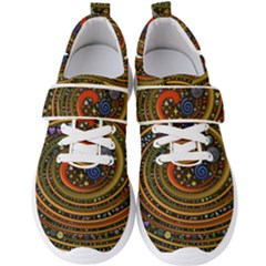 Swirl Vortex Emoji Cyclone Motion Art Men s Velcro Strap Shoes