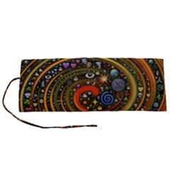 Swirl Vortex Emoji Cyclone Motion Art Roll Up Canvas Pencil Holder (s) by Paksenen