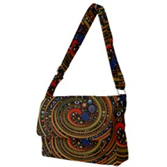 Swirl Vortex Emoji Cyclone Motion Art Full Print Messenger Bag (l)