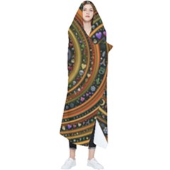 Swirl Vortex Emoji Cyclone Motion Art Wearable Blanket by Paksenen