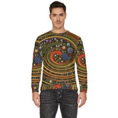 Swirl Vortex Emoji Cyclone Motion Art Men s Fleece Sweatshirt