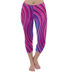 Spiral Swirl Pattern Light Circle Capri Winter Leggings 