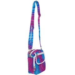 Spiral Swirl Pattern Light Circle Shoulder Strap Belt Bag by Ndabl3x