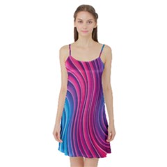 Spiral Swirl Pattern Light Circle Satin Night Slip by Ndabl3x