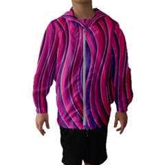 Spiral Swirl Pattern Light Circle Kids  Hooded Windbreaker